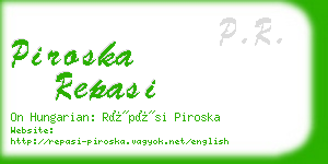 piroska repasi business card